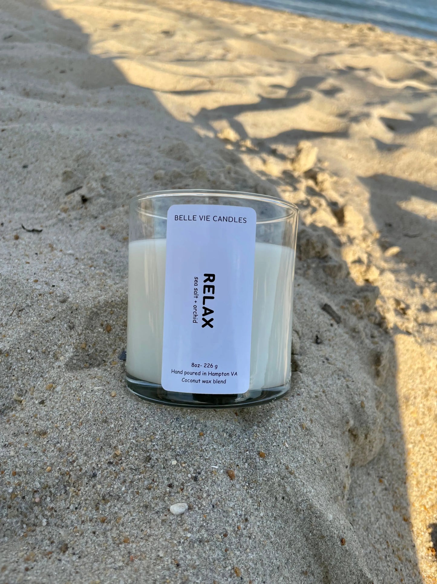 Sea Salt and Orchid Candle - Relax Belle Vie Candles