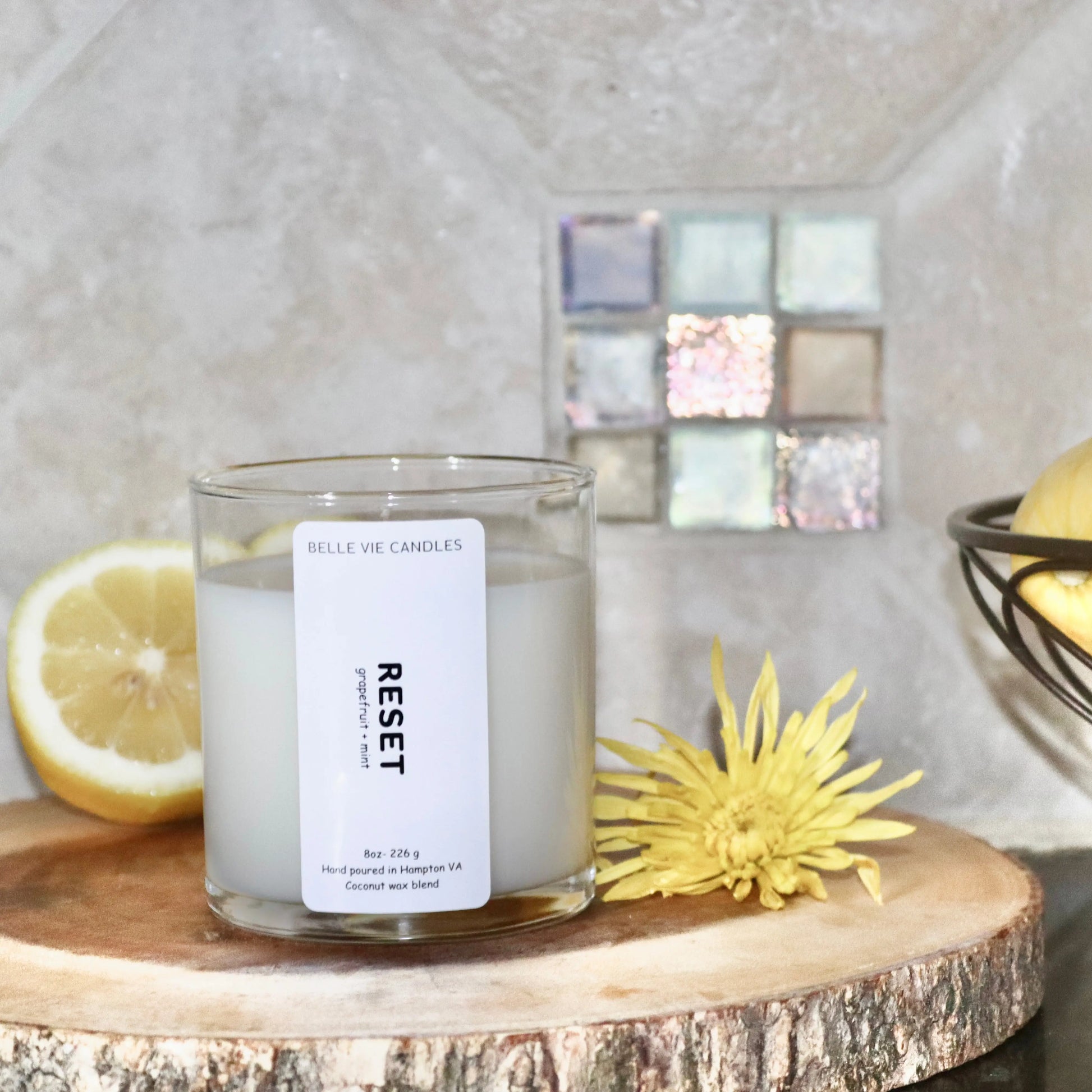 grapefruit candle Belle Vie Candles